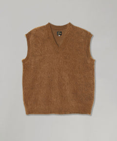 Mohair Knit Vest - Solid-Needles-Forget-me-nots Online Store