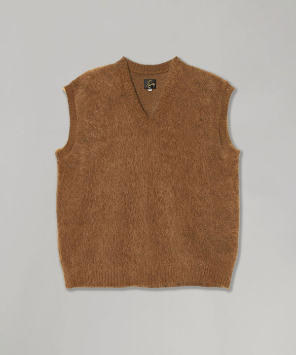 Mohair Knit Vest - Solid-Needles-Forget-me-nots Online Store