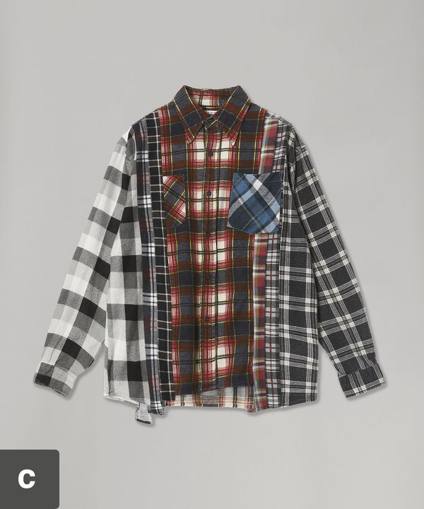 Flannel Shirt -> 7 Cuts Shirt-Needles-Forget-me-nots Online Store