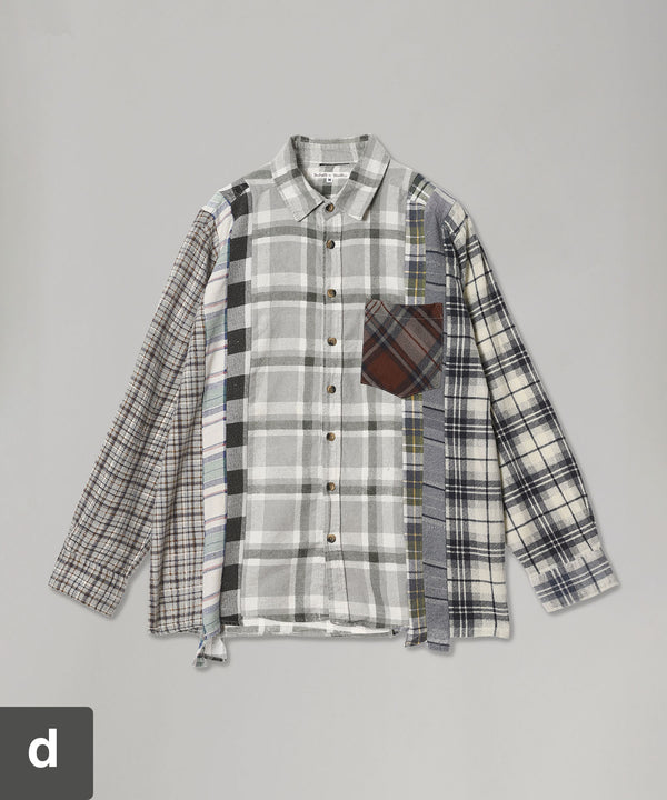 Flannel Shirt -> 7 Cuts Shirt-Needles-Forget-me-nots Online Store