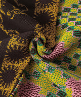 Yellow Pattern Scarf-MONTMARTRE NEW YORK-Forget-me-nots Online Store