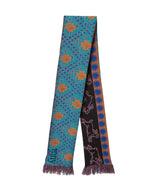 Orange Pattern Scarf-MONTMARTRE NEW YORK-Forget-me-nots Online Store