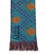 Orange Pattern Scarf-MONTMARTRE NEW YORK-Forget-me-nots Online Store