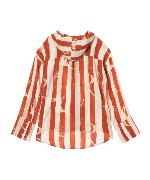 Hooded Button Up Shirt-AVAVAV-Forget-me-nots Online Store