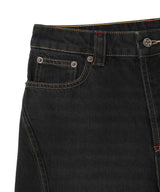 Pleated Jeans Black-AVAVAV-Forget-me-nots Online Store