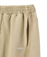 Pleated Track Pants Beige-AVAVAV-Forget-me-nots Online Store