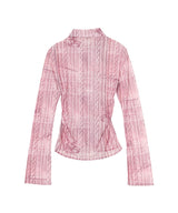 Button-Up Shirt Aop Pink-AVAVAV-Forget-me-nots Online Store