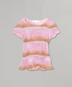 Surf Printed & Smocked T-Shirt-PONDER.ER-Forget-me-nots Online Store