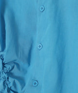 Ozone Sheer Smocked Shirt-PONDER.ER-Forget-me-nots Online Store