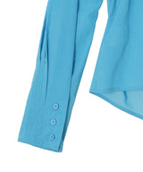 Ozone Sheer Smocked Shirt-PONDER.ER-Forget-me-nots Online Store