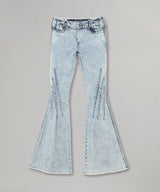 Runner Denim Trousers-PONDER.ER-Forget-me-nots Online Store