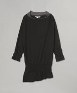 Hut Pleated Long T-Shirt-PONDER.ER-Forget-me-nots Online Store