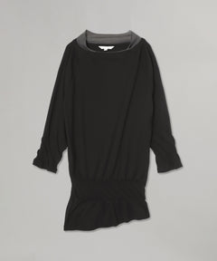 Hut Pleated Long T-Shirt-PONDER.ER-Forget-me-nots Online Store