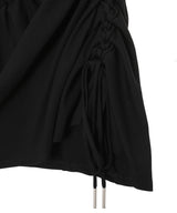 Lever Gathered Dress-PONDER.ER-Forget-me-nots Online Store