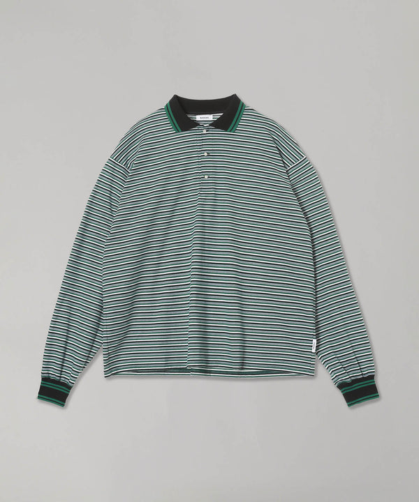 90S Stripe Polo Shirt-BASICKS-Forget-me-nots Online Store