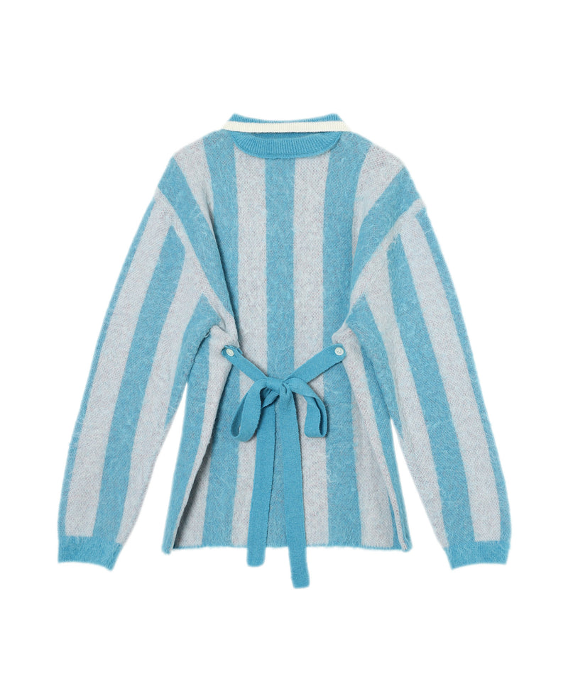 2Way Football Stripe Knit-BASICKS-Forget-me-nots Online Store