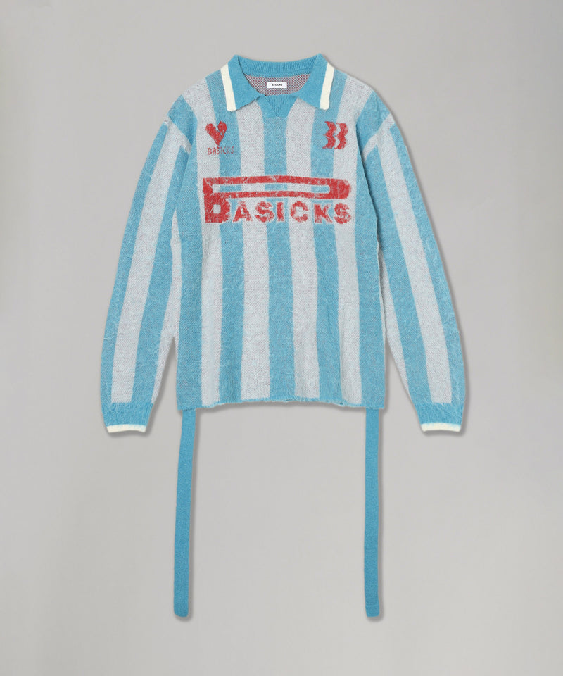 2Way Football Stripe Knit-BASICKS-Forget-me-nots Online Store