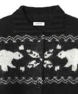 Heart Nordic Short Cardigan-BASICKS-Forget-me-nots Online Store