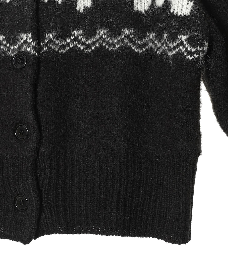 Heart Nordic Short Cardigan-BASICKS-Forget-me-nots Online Store