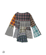 Flannel Shirt -> Cache Coeur Blouse-Needles-Forget-me-nots Online Store