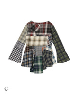 Flannel Shirt -> Cache Coeur Blouse-Needles-Forget-me-nots Online Store
