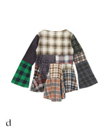 Flannel Shirt -> Cache Coeur Blouse-Needles-Forget-me-nots Online Store