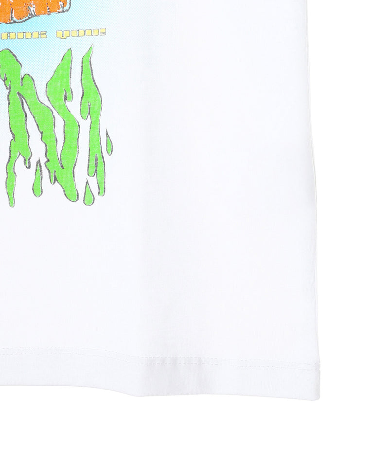 Basic Cotton Jersey Kitty Baby Fitted T-Shirt-GANNI-Forget-me-nots Online Store
