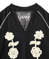 Cycora Jersey Oversized Long Sleeve-GANNI-Forget-me-nots Online Store