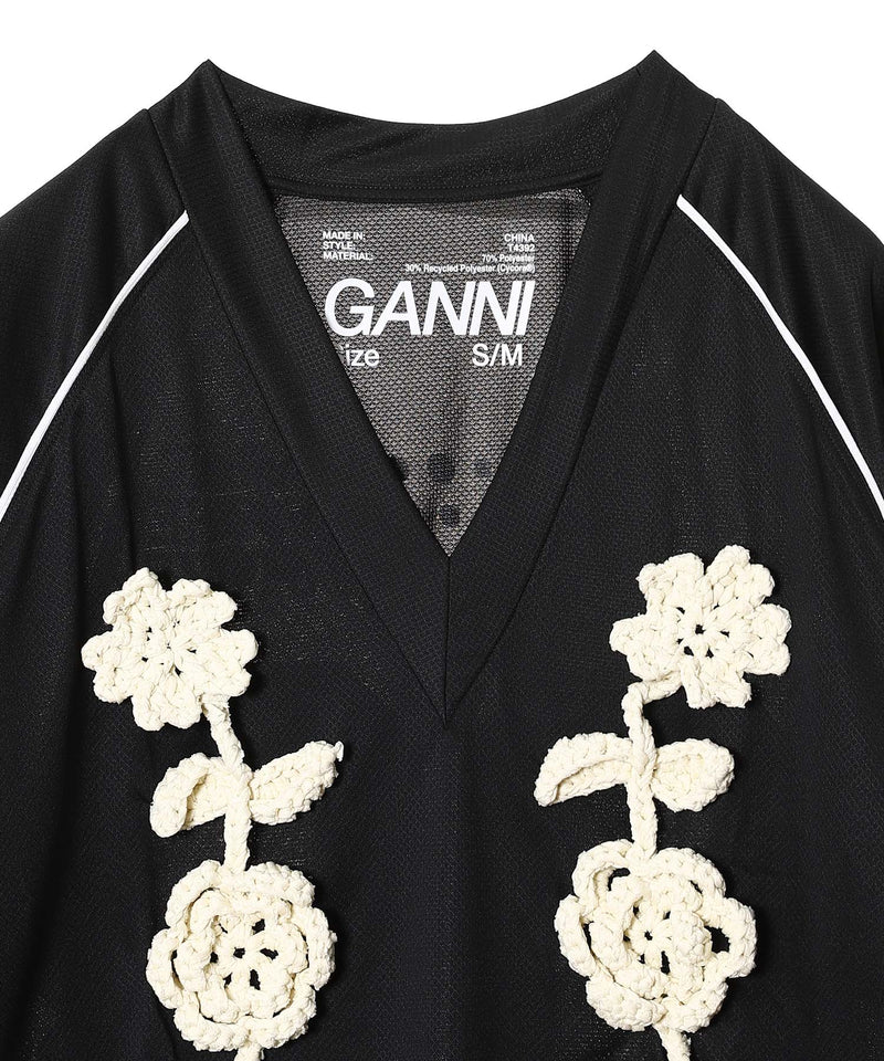 Cycora Jersey Oversized Long Sleeve-GANNI-Forget-me-nots Online Store