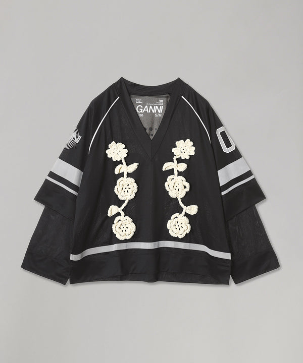 Cycora Jersey Oversized Long Sleeve-GANNI-Forget-me-nots Online Store