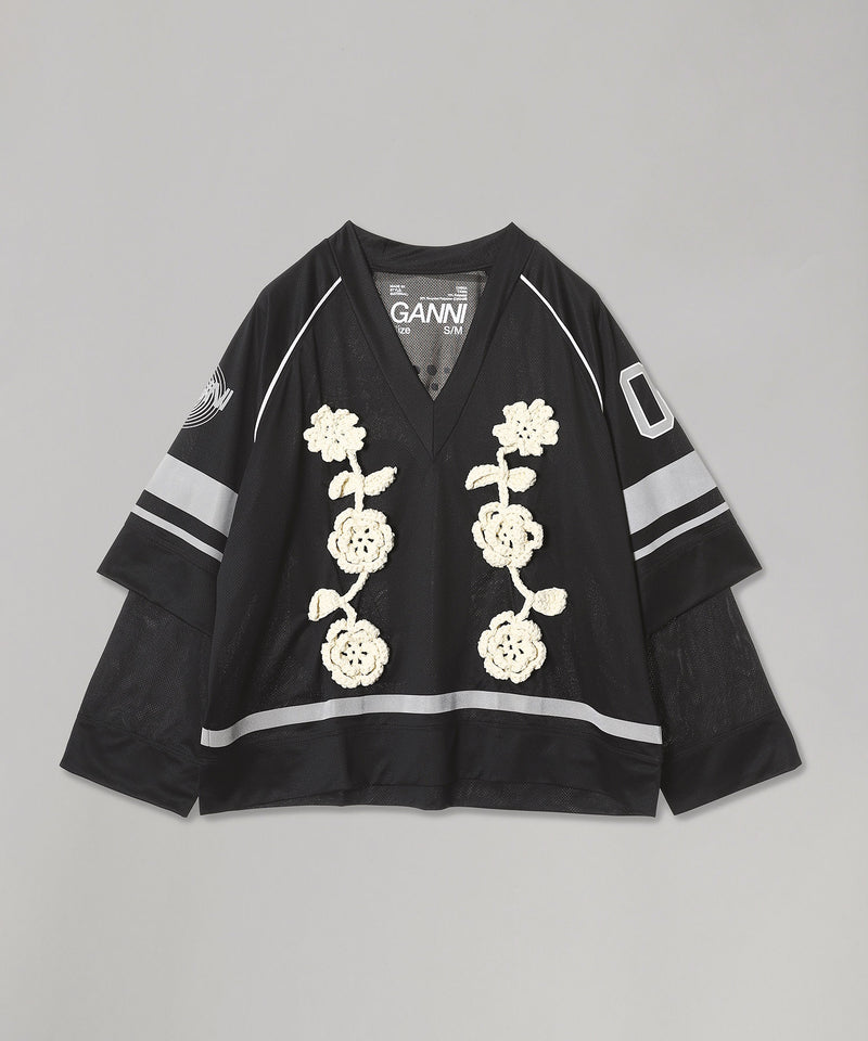 Cycora Jersey Oversized Long Sleeve-GANNI-Forget-me-nots Online Store