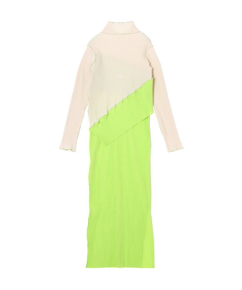 Spiral Wave Long Sleeve Dress High Neck Type-kotohayokozawa-Forget-me-nots Online Store