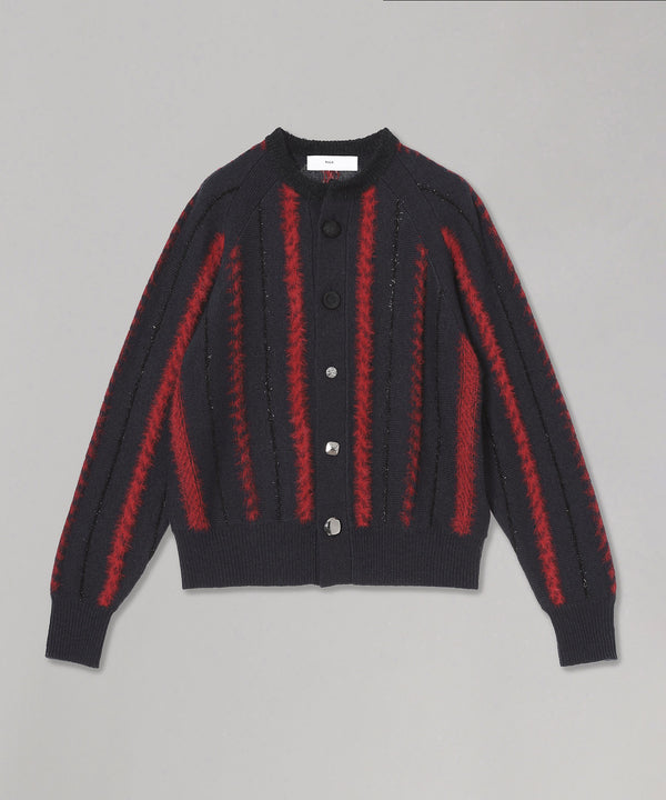 美品＊TOGA PULLA 上質 デザイン 装飾 カーディガン 36 ネイビー ◇クーポン対象◇【TOGA PULLA】Lace knit cardigan / BLACK