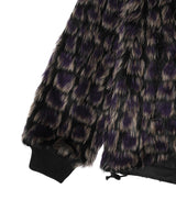 Raglan Fur Jacket - Crocodile