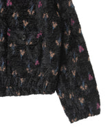 Long Point Collar Jacket - Cut Jacquard Flower