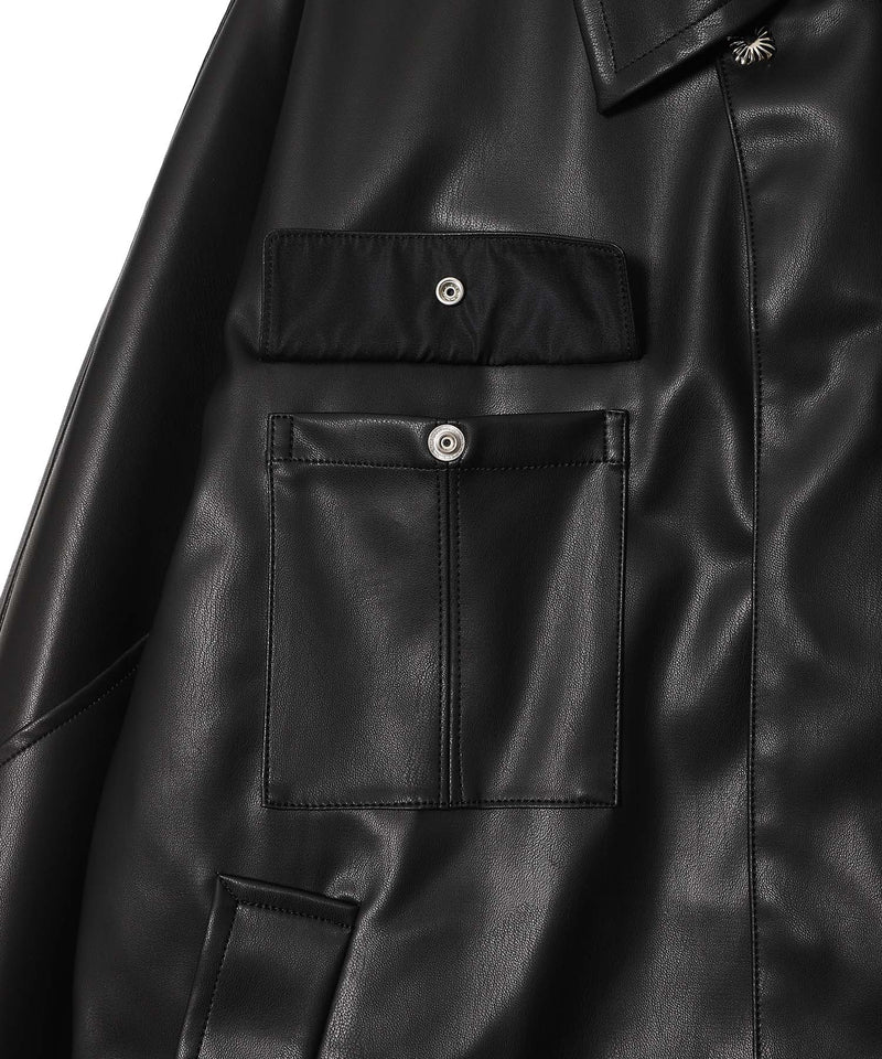 Leather Shirt Blouson