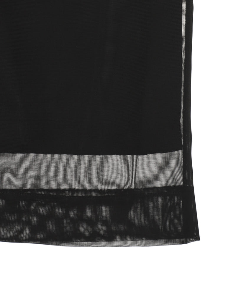 Leather Mesh Skirt