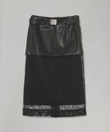 Leather Mesh Skirt