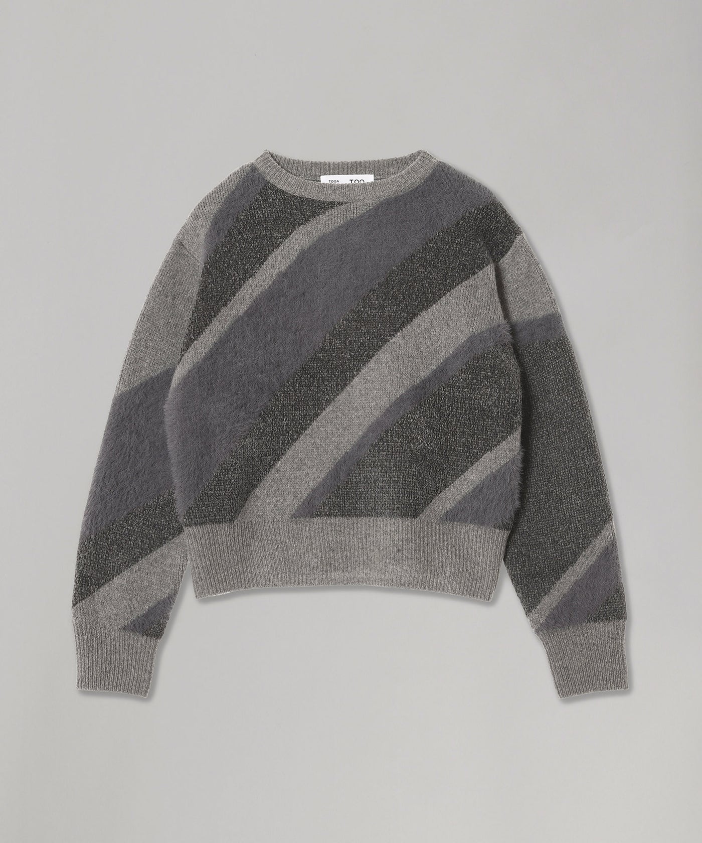 トーガプルラ(TOGA PULLA)｜Regimental Knit Pullover｜Forget-me-nots