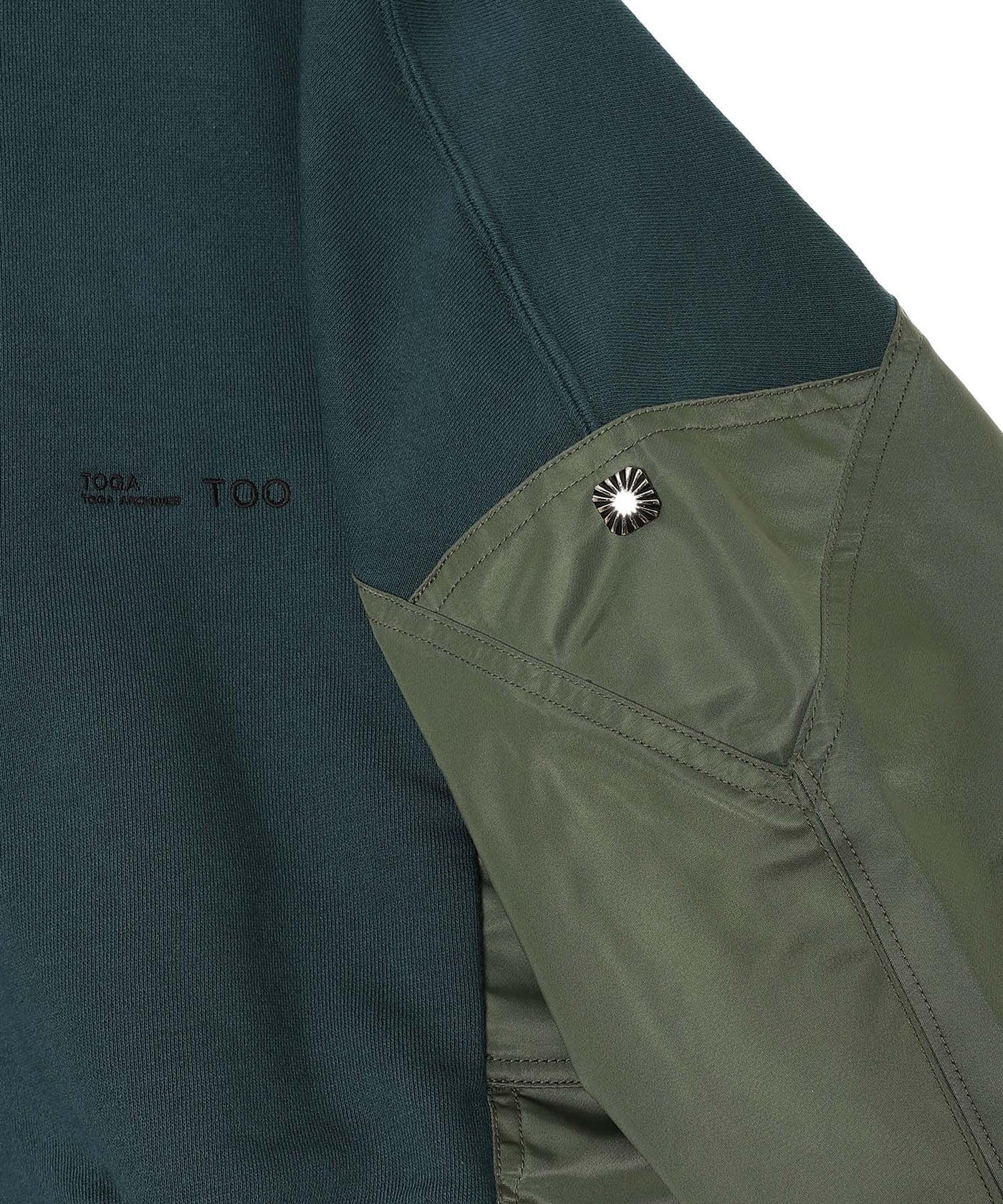 トーガプルラ(TOGA PULLA)｜Cotton Nylon Hoodie｜Forget-me-nots