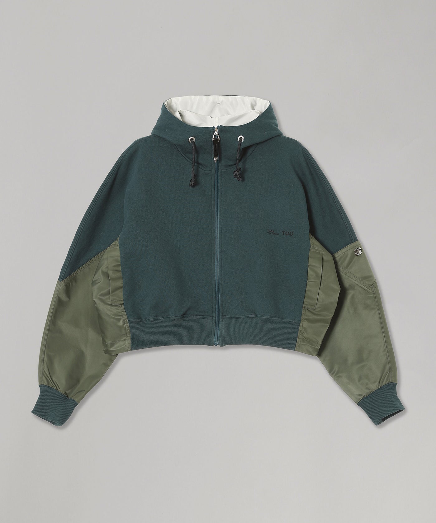 トーガプルラ(TOGA PULLA)｜Cotton Nylon Hoodie｜Forget-me-nots