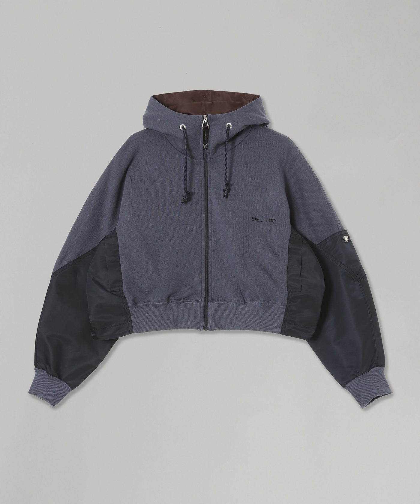 トーガプルラ(TOGA PULLA)｜Cotton Nylon Hoodie｜Forget-me-nots