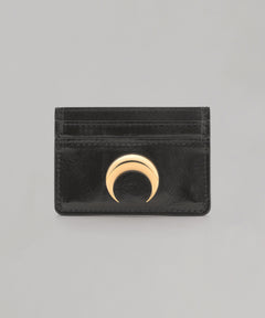 Smooth Leather Moon Charm Card