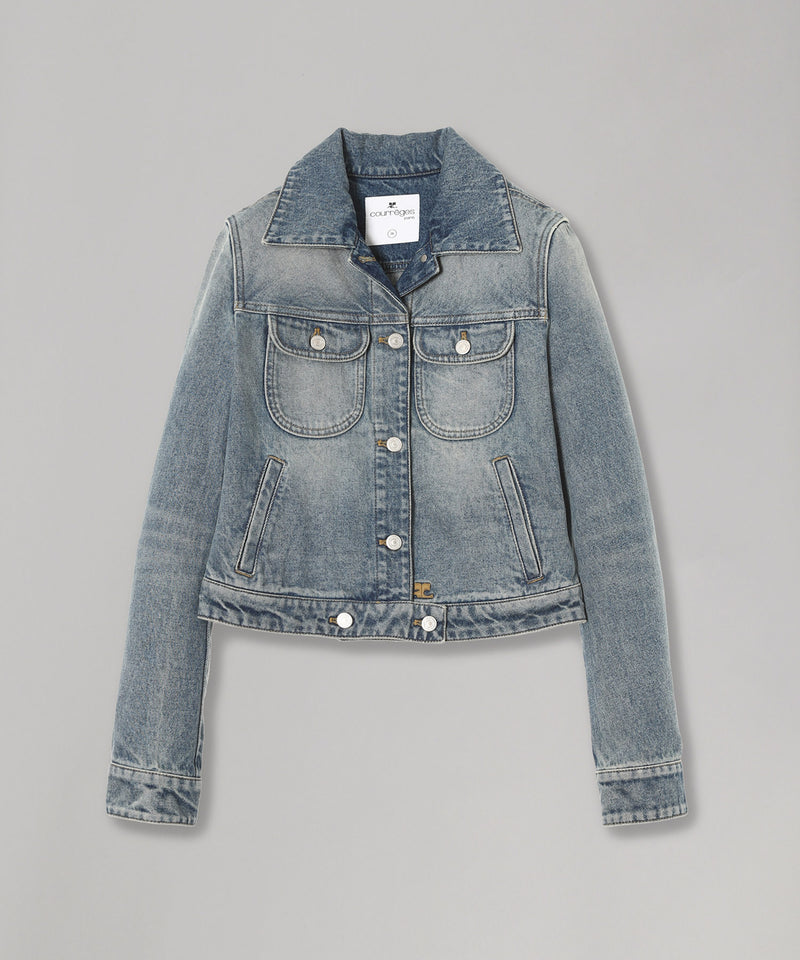 Signature Denim Trucker Jacket-courrèges-Forget-me-nots Online Store