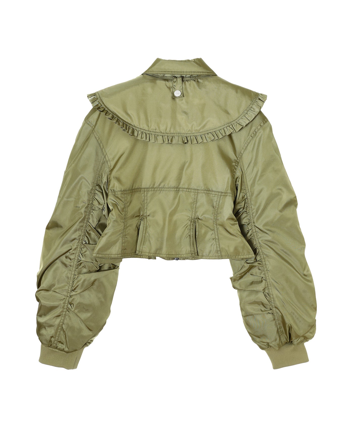 ガニー(GANNI)｜Duchesse Nylon Fitted Jacket ｜Forget-me-nots