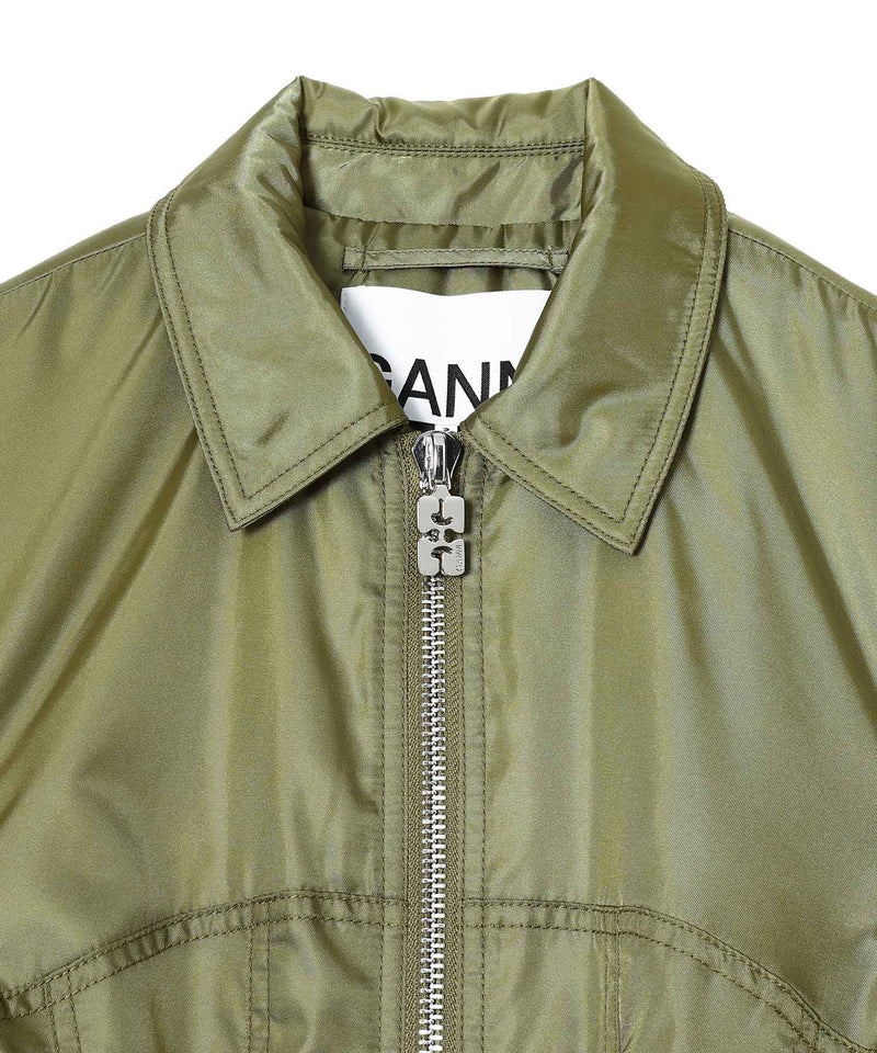 Duchesse Nylon Fitted Jacket-GANNI-Forget-me-nots Online Store