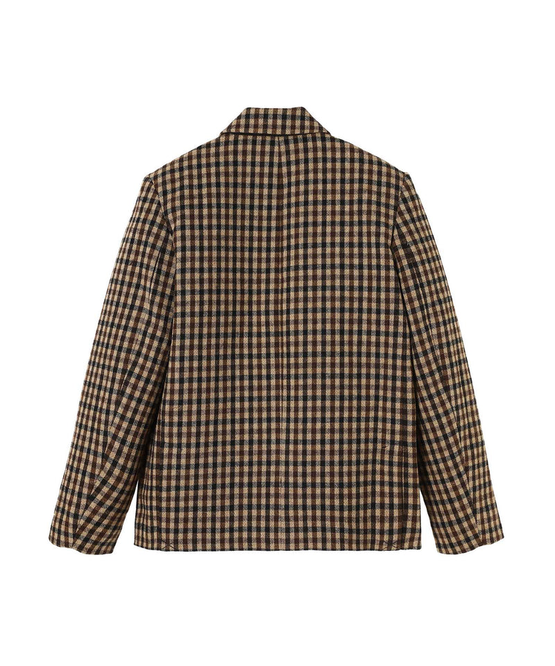 Check Wool Mix Oversized Blazer-GANNI-Forget-me-nots Online Store