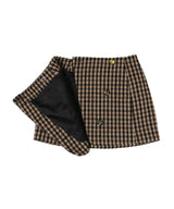 Check Wool Mix Skirt-GANNI-Forget-me-nots Online Store