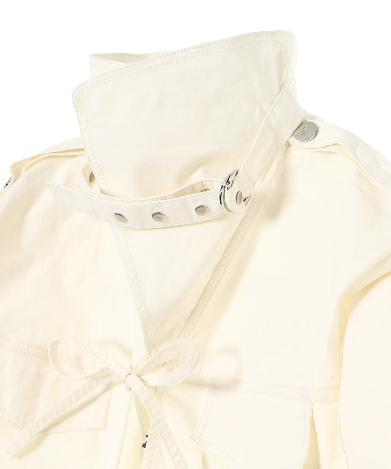 Stretch Cotton Cowl Neck Blouse-GANNI-Forget-me-nots Online Store