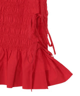 Cotton Poplin Smock Tie String Top-GANNI-Forget-me-nots Online Store